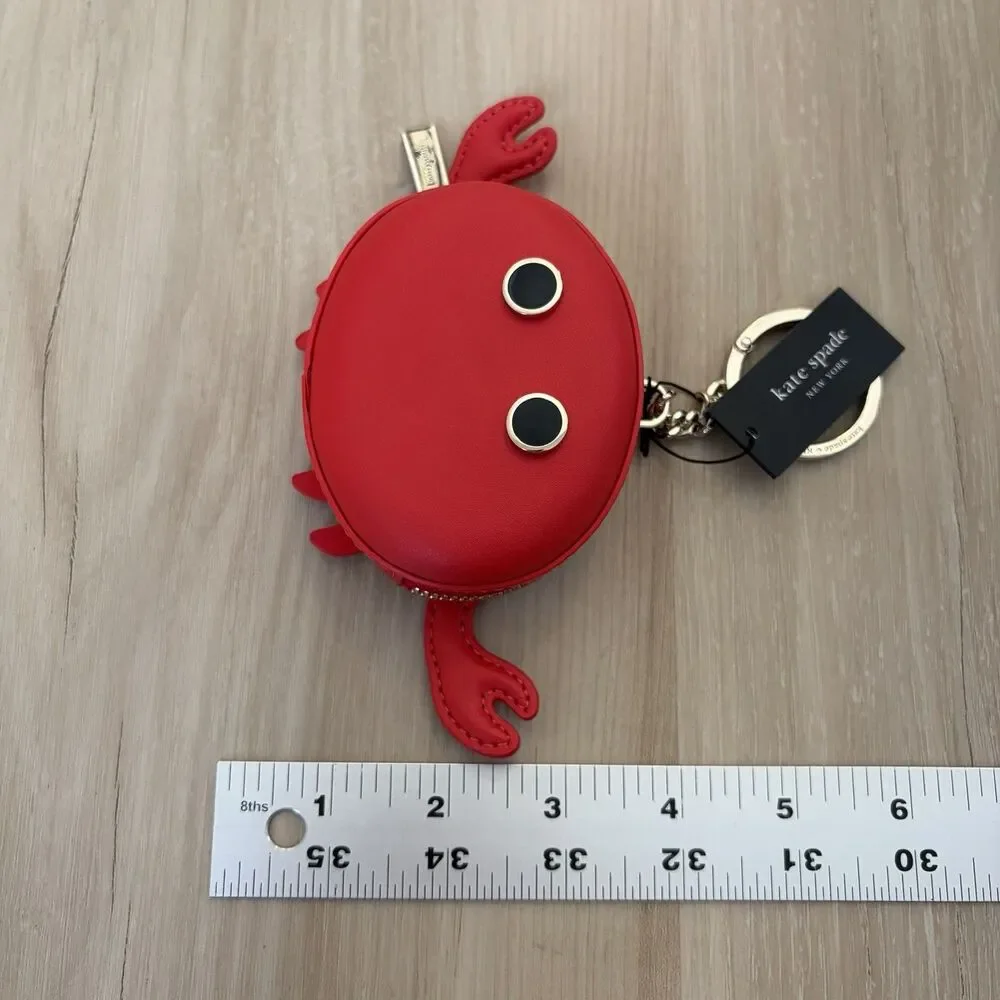 Kate Spade Pinch Me Crab Coin Purse Bag charm Keychain